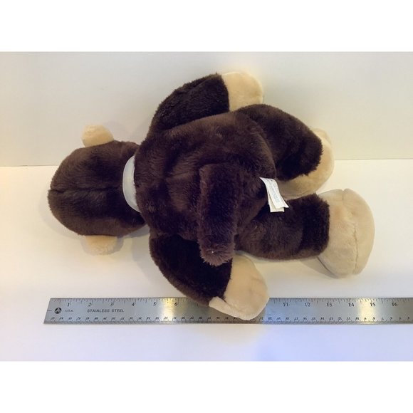 Kellytoy Brown Monkey Plush Stuffed Animal Lovey Soft Toy With Cream Bow - Picture 4 of 6
